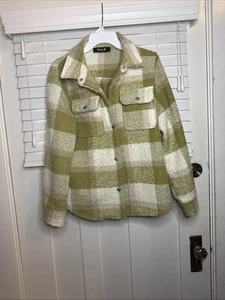 Giacca Corta Blu Collezione B Donna Tasca Seno Plaid TgM Oliva/Rosa/Bianco. - Foto 1 di 12