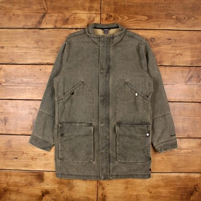 Chaqueta Parka Woolrich Vintage L Abrigo Caqui Utilitario Gris Foto 1 de 4