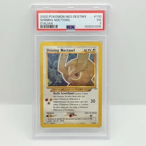 CARTA POKÉMON SHINING NOCTOWL 110/105 (2002) - NEO DESTINY - ITA - PSA 3 - RARA - Imagen 1 de 4