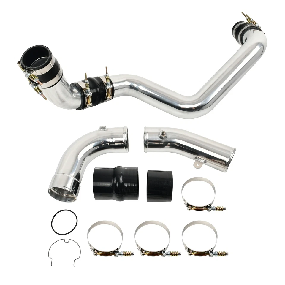 3-дюймовые трубчатые сапоги интеркулера горячей + холодной стороны для Chevy GMC 6,6 л Duramax L5P 2017-19 годов выпуска - Изображение 1 из 4