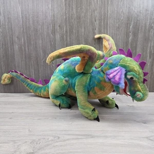 Peluche Melissa & Doug Dragón Arco Iris Verde Gigante con Alas Cableadas Juguete Suave - Imagen 1 de 19