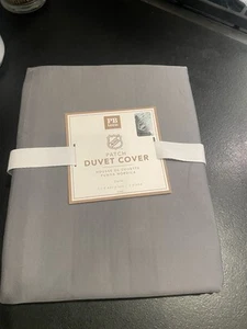 Pottery Barn Teen Dark Gray Solid Twin Duvet NWT Dorm Bedding - Picture 1 of 6