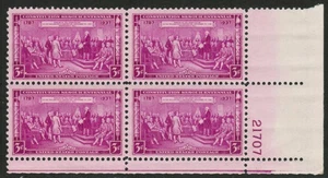 US USA Sc# 798 MNH FVF PLATE # BLOCK Constitution 150th - Picture 1 of 1