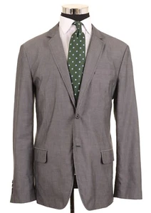 Chaqueta Blazer Informal John Varvatos Gris a Rayas 100 % Algodón Ligera Peso 44 - Imagen 1 de 8
