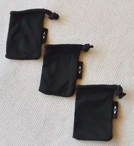 (3) Oakley Black Lens Bags / Storage Bag / Pouch lot of 3 Oakley bags - Picture 1 of 3