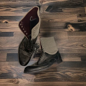 Vintage Schnürstiefelette schwarz-grau Herren Boot Gr.41|SKU 1368 - Bild 1 von 4