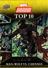 2016 Upper Deck Marvel Annual Top 10 Fights Gold TF-9 Man Wolf vs Carnage