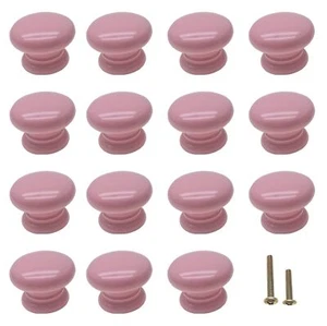 15Pcs Pink Drawer Knobs Wooden Dresser Knobs Dresser Knobs Wood Knobs for Cab... - Picture 1 of 4