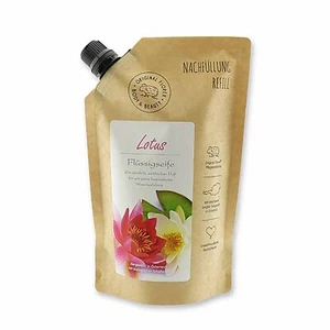 Flüssigseife mit biologischer Schafmilch 500ml im Nachfüll-Beutel Lotus - Bild 1 von 1