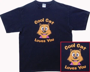 COOL CAT CLOTHES – COOL CAT SHIRT – FOR KIDS & ADULTS- BLACK -COOL CAT LOVES YOU - Picture 1 of 5