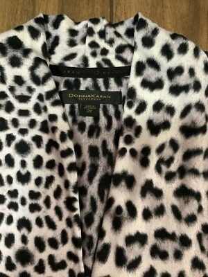Donna Karan Ropa de Dormir Suéter Tejido Para Mujer Talla Grande 2X Largo Estampado Animal Foto 1 de 4