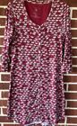 Personality PJ By Soma Red Coffee Cup Print Sleep Shirt with Buttons Size Small