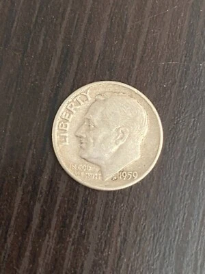 ROOSEVELT DIME 1959 COIN - VF(Very Fine) with 90% Silver & 10% Copper Content - Image 1 of 2