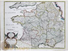 France Map Carte Generale du Royaume de France antique map, Sanson/Mariette 1658