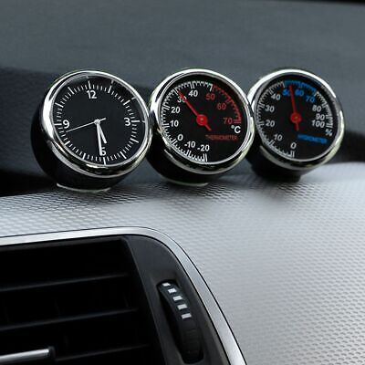 Auto Car Decoration Automotive Accessories Hygrometer Thermometer Quartz Clock • 6.52€