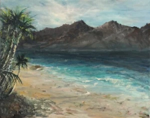 NEW ORIGINAL ART! OIL ON CANVAS PAINTING BY GINA VANN 16in x 20in UNFRAMED - Picture 1 of 5