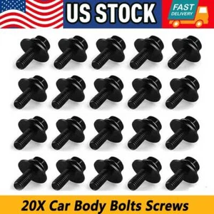20X Car Body Bolts Screw Fastener M6-1.0x 16mm Long- 10mm Hex- 17mm For Nissan - Picture 1 of 12