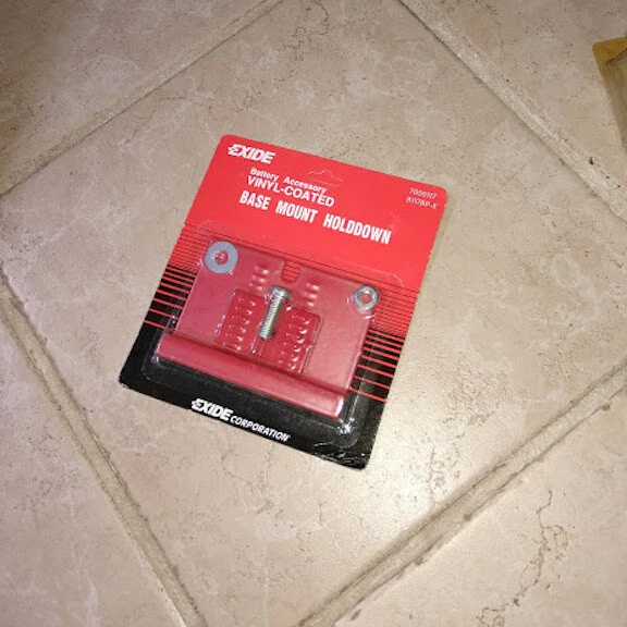 Battery Holder Hold Down Clamp Retainer Bracket EXIDE Vinyl Coated NEW D8G - Image 1 of 1