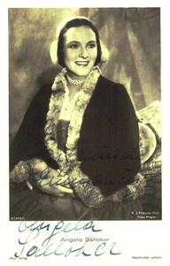 Angela Salloker Original Signature On Ross Card No. 55 C