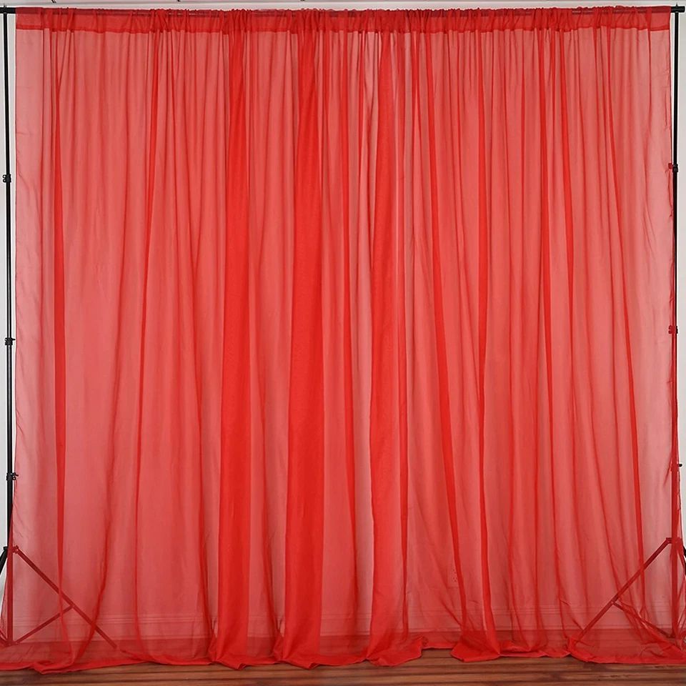 lovemyfabric Sheer Chiffon/Georgette Stage Backdrop, Drape, Curtain Window Décor - Image 1 of 1