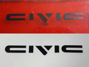 1988-1991 Honda EF Civic BLACK Raised Letters Kit hatch emblem badge SI 89 1990  - Bild 1 von 6