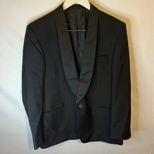 Canda Mens Black Dinner Suit Blazer 42R Trousers 38R With Braces - Picture 1 of 5