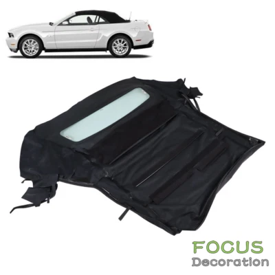 Ford Mustang 2005-2014 convertible techo blando negro con ventana de vidrio térmico Foto 1 de 4