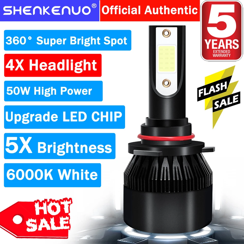 适用于 2008 - 2019 年 MACK CXU 卡车 CXU600 9005 9006 LED 车头灯灯泡 高/低光束 C9B — 第 1/4 张图片