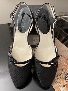 NIB $750 Jil Sander Shoes Black Bow Leather Straw Cotton Strap Sandals 38.5 - Picture 1 of 11