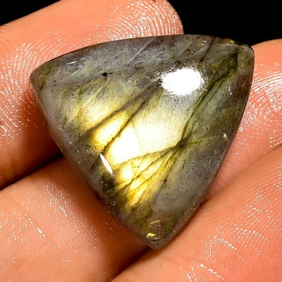 Piedras preciosas sueltas 100 % naturales en forma de trillón de labradorita 21 quilates 20x20x7 mm Foto 1 de 3