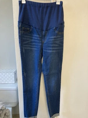 Womens Maternity Jeans Size Medium Dark Wash - Image 1 of 3