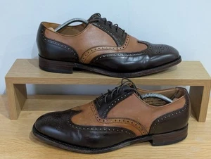 Alfred Sargent zweifarbige Brogue formelle Schuhe UK 10 Melly braun hellbraun hergestellt in England - Bild 1 von 13