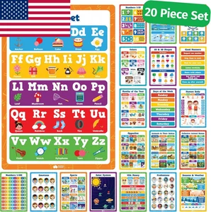 20 Classroom Educational Posters For 20pc Education Set - Picture 1 of 7