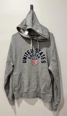 Sudadera con Capucha de Fútbol de Estados Unidos para Hombre Gris Medio New Era Pullover Bolsillo Foto 1 de 4
