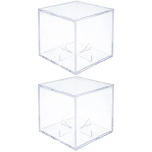 Paquete de 2 cajas de exhibición transparentes soporte de softbol de viaje estuche de béisbol - Imagen 1 de 12