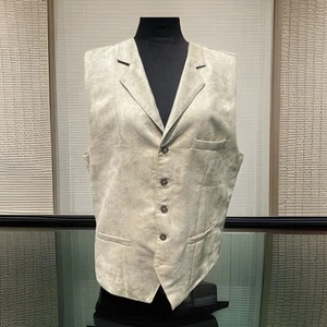 Coofandy L Vest Suede Feel Tan Brushed Bronze Snap Front Pockets NEW - Picture 1 of 9