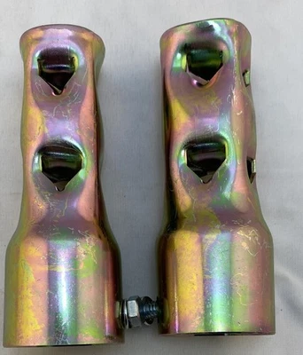 Vtwin 4" largo 1-3/4" tubo de acero silenciador de escape juego deflector de arrastre tubos Harley Foto 1 de 4