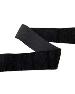 50 Cm Passamaneria Nastro Elastico Velluto Ciniglia Nero Alto 6 Cm TR13198 - Imagen 1 de 4