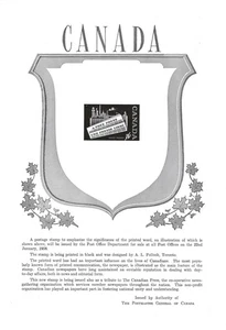 Canada post office new issue poster 1958 free press [312 - Bild 1 von 1