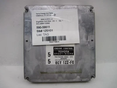 ECU ECM COMPUTER TOYOTA COROLLA PRIZM 2000 AUTO FED 89661-02690 775834 - Изображение 1 из 4