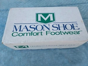 Mason Classics Oxford Dress Shoes Mens Size 11.5D Blac Leather Apron Toe Slip-On - Picture 1 of 12