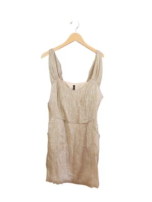 Vestido Becky W118 by Walter Baker Anthropologie dorado brillante grande Foto 1 de 4