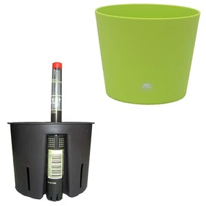 Set 3 teilig für Hydrokultur Blumentopf Flori Ø 16 apfelgrün + Kulturtopf + Wass - Bild 1 von 3
