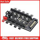 1 to 10 4Pin PWM Cooling Fans HUB PC SATA Port Power Speed Controller