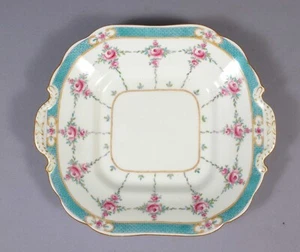 Minton Persian Rose Antique Older Cake Sandwich Snack Tray Dish England B838 - Foto 1 di 5