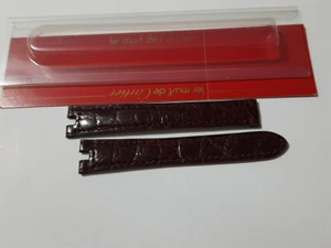 14MM LADIES CARTIER OEM VENDOME BURGUNDY LEATHER BAND STRAP #7476 - Picture 1 of 6