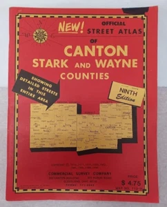 Canton Stark & Wayne Counties Ohio Official Street Atlas 1990 Map Book 9th Ed - Bild 1 von 3