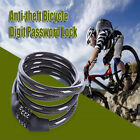 1M Bicycle Lock, 4-Word Password, Steel Wire Lock, Universal Anti-Theft Lock