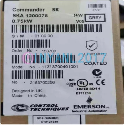 1PCS New Emerson SKA1200025 AC Drives SK Series 0.33HP 240V 1.7A CT - Image 1 of 4