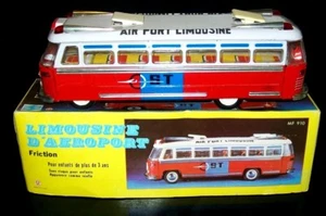 RARE VINTAGE SHANGHAI MF 910 TIN FRICTION AIRPORT LIMOUSINE w/ORIGINAL BOX - Picture 1 of 12